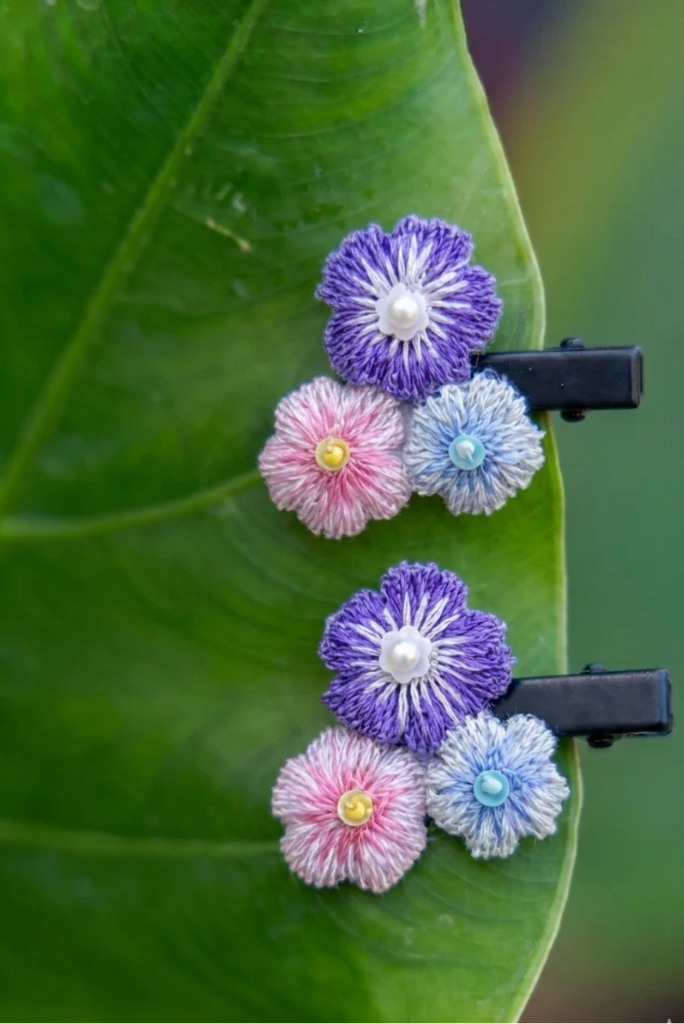 Pastel Bloom Hair Clips