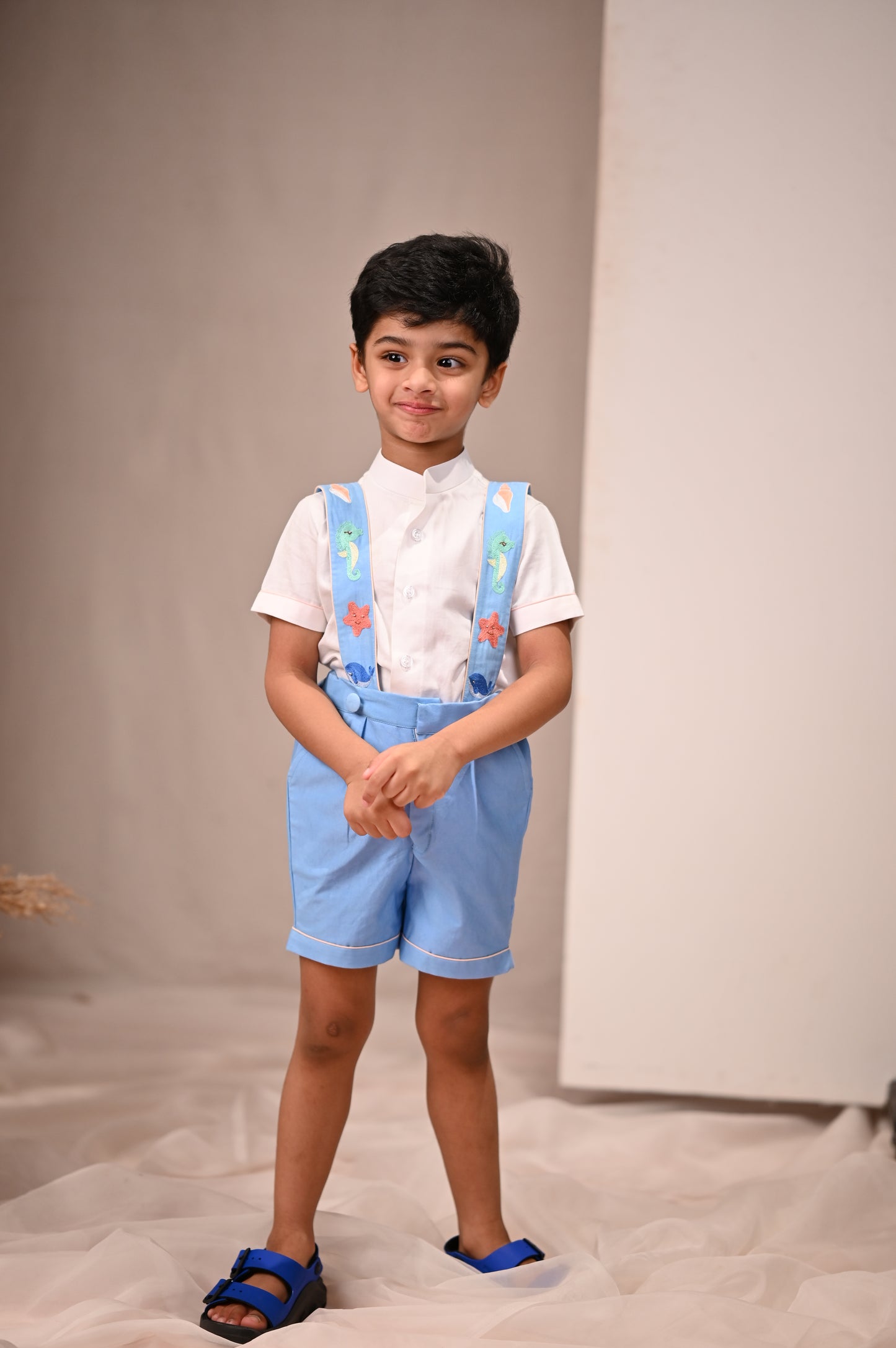 Aquamarine Suspender Set