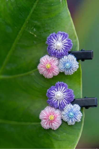 Pastel Bloom Hair Clips
