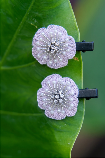 Fleur Crystal Clips