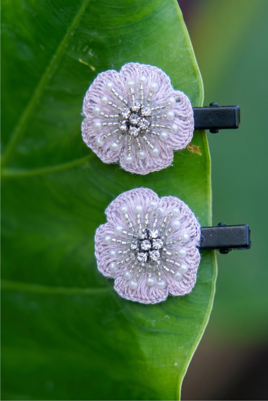 Fleur Crystal Clips