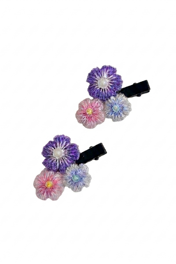 Pastel Bloom Hair Clips