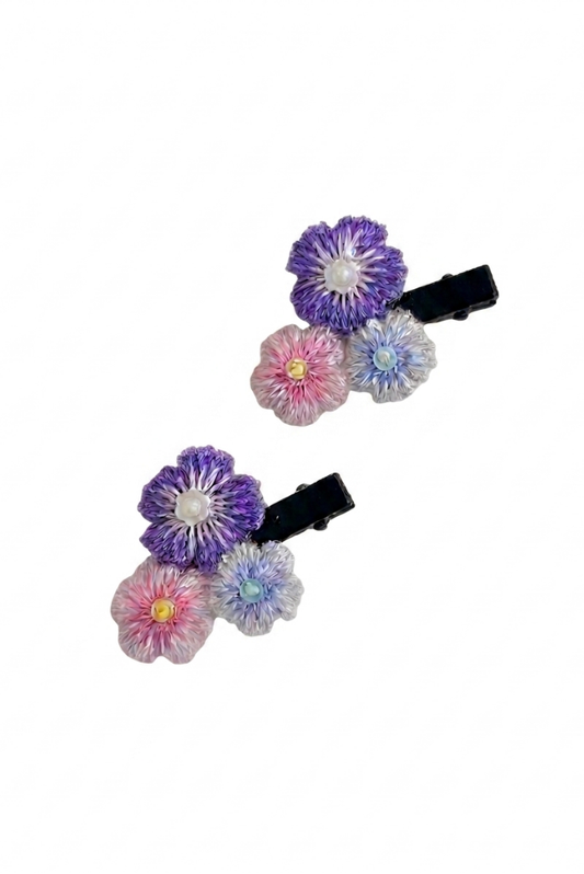 Pastel Bloom Hair Clips