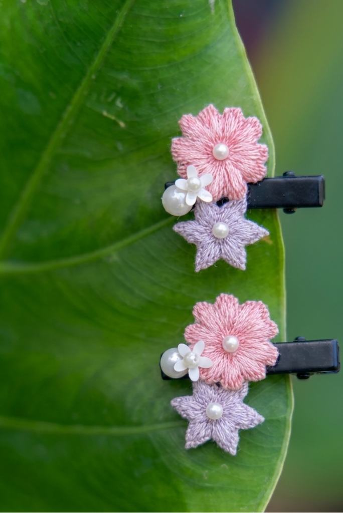 Pearl Blossom Hair Clips