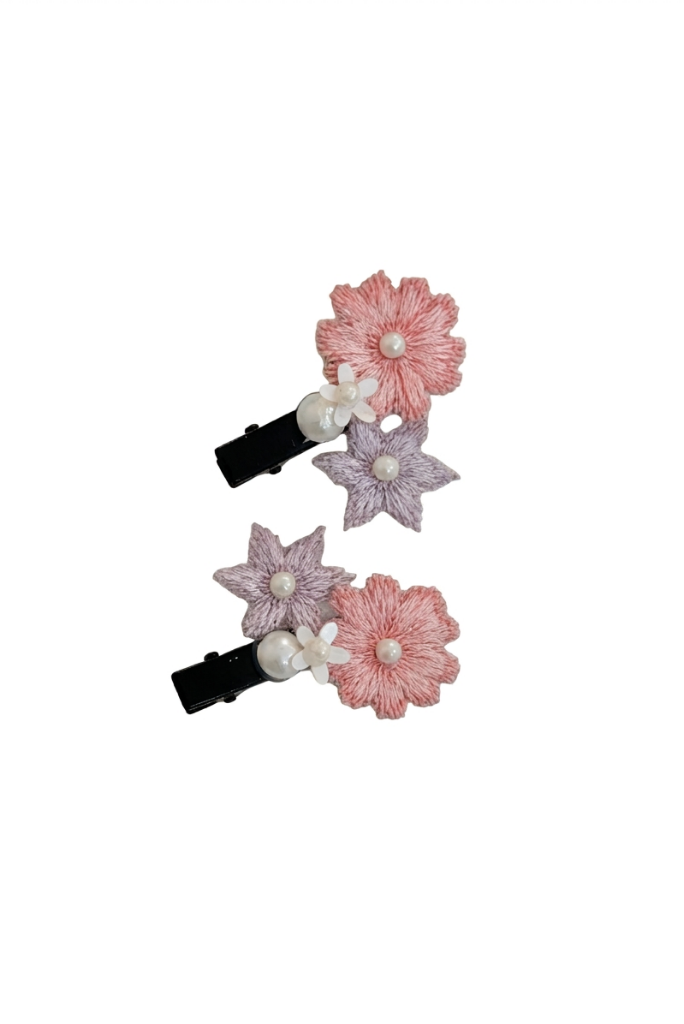 Pearl Blossom Hair Clips