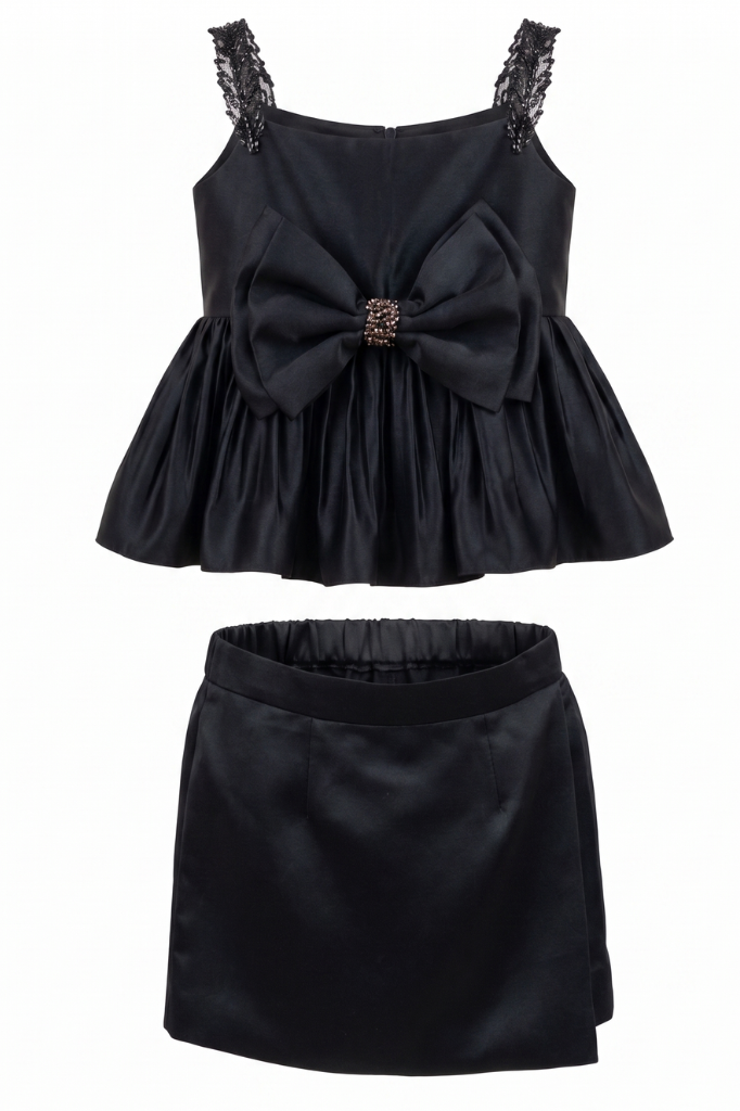 Midnight Bow Skort Set