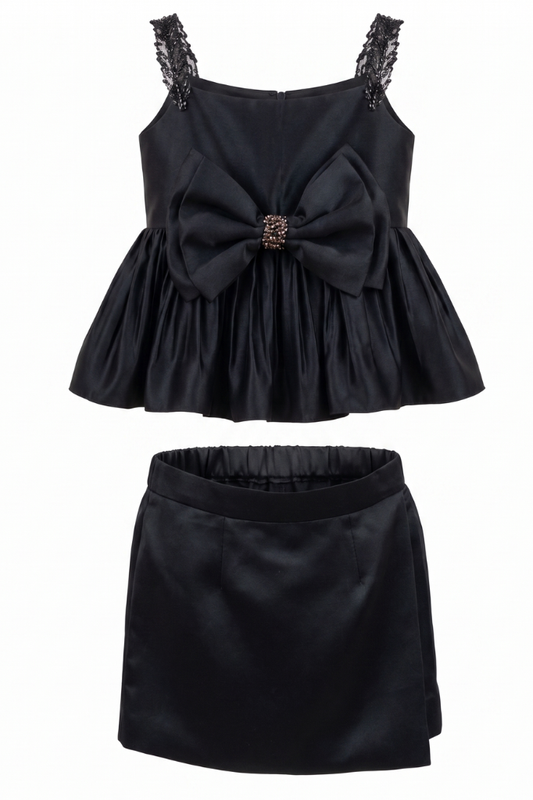 Midnight Bow Skort Set
