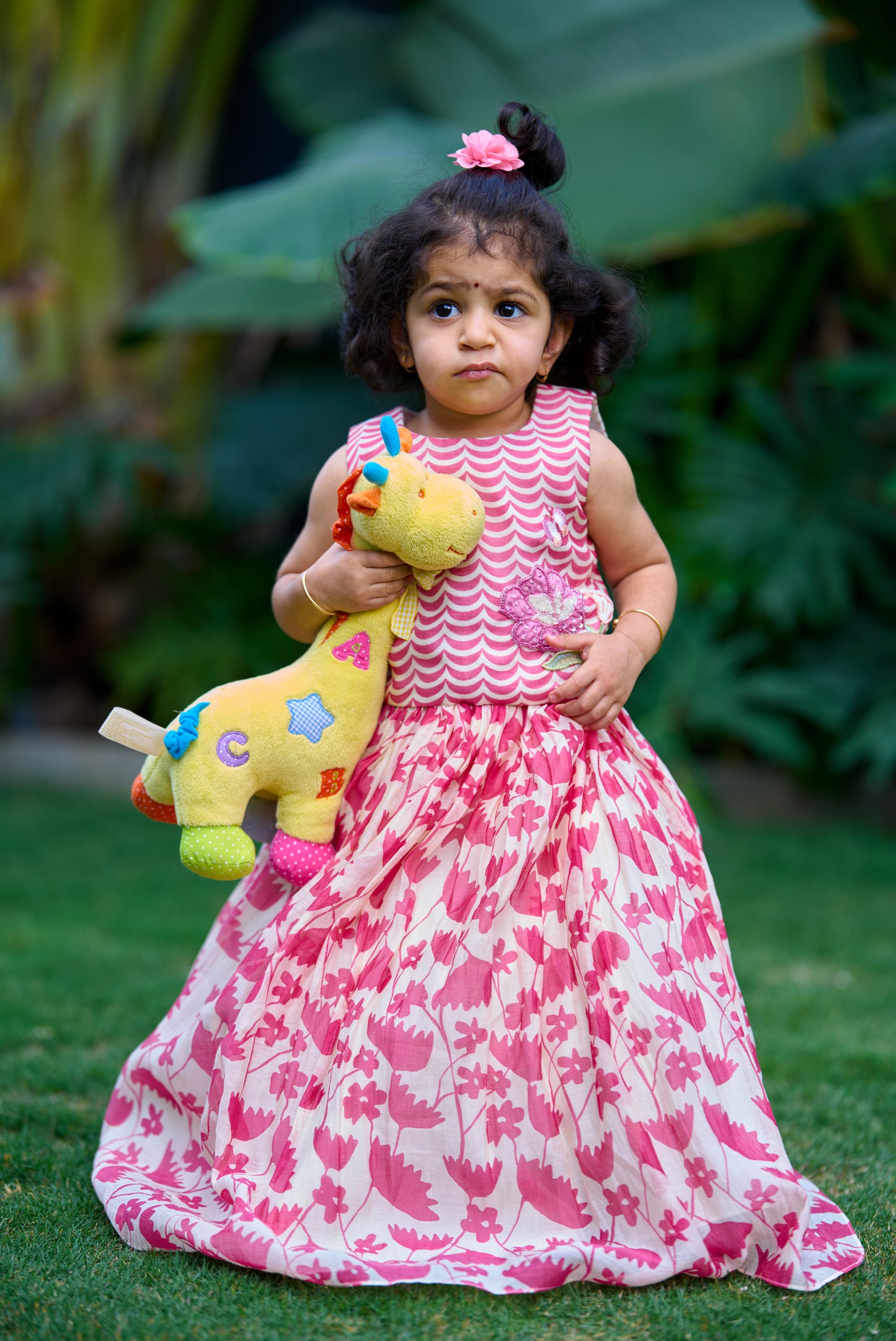 Pink Printed Lehenga