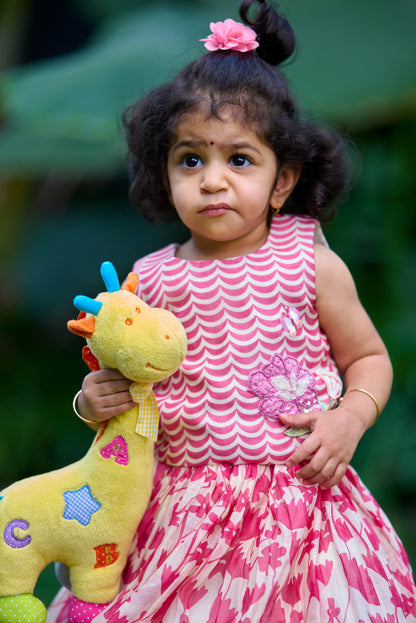 Pink Printed Lehenga