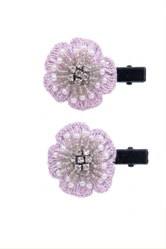 Fleur Crystal Clips