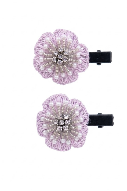 Fleur Crystal Clips