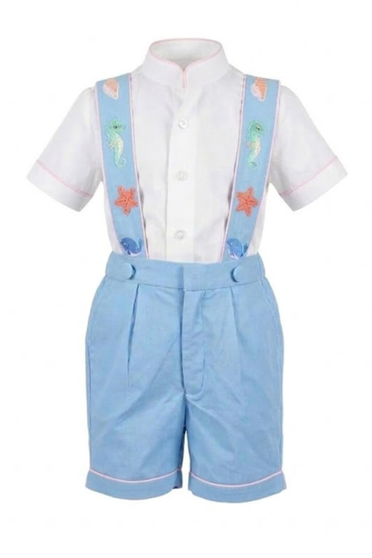 Aquamarine Suspender Set